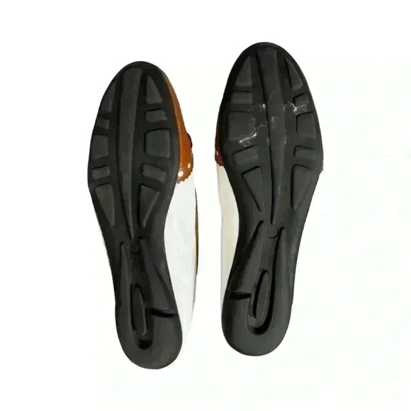 Paul Mayer Oxford Leather Ballet Flats Size 8.5 Preppy Office Saddle Office Shoe - Picture 7 of 10